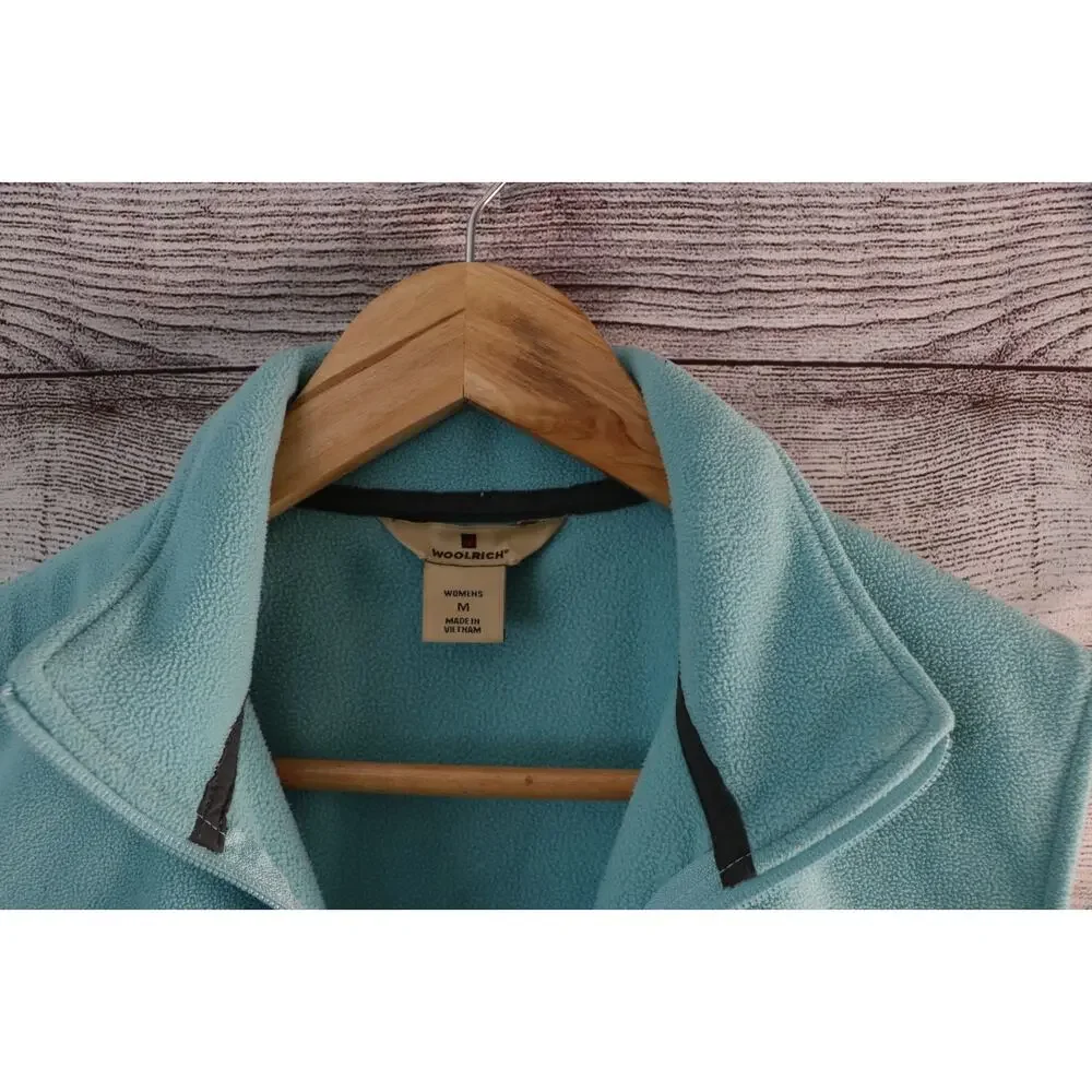 Woolrich Medium Blue Zip Up Jacket Vest - Picture 3 of 5